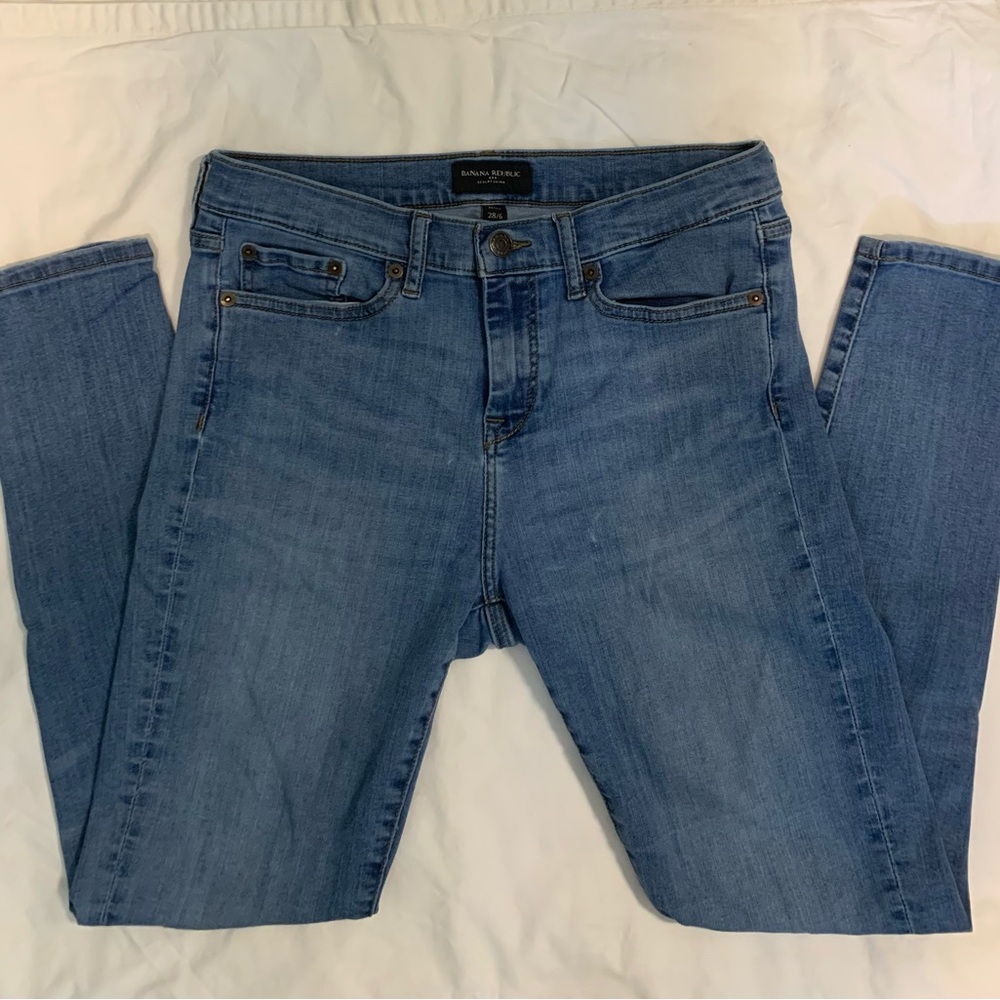 Banana Republic Women’s Sculpt Skinny Light Blue Denim Size 6 Petite